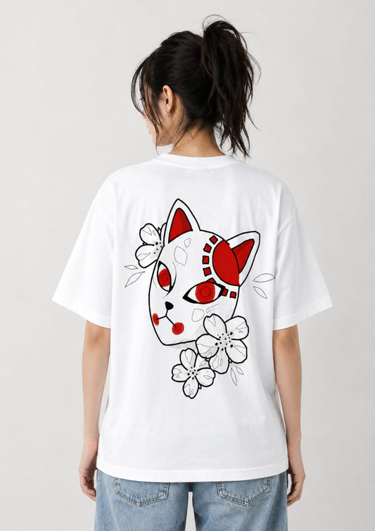 Crimson Kitsune Slayer Oversized Tee