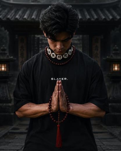 Crimson Monk Slayer Oversized Tee