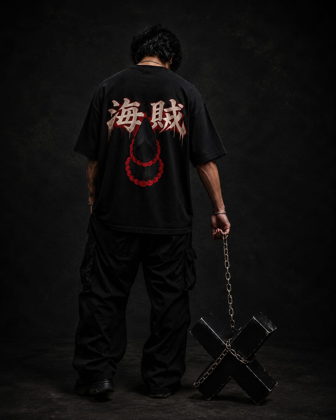 Crimson Monk Slayer Oversized Tee