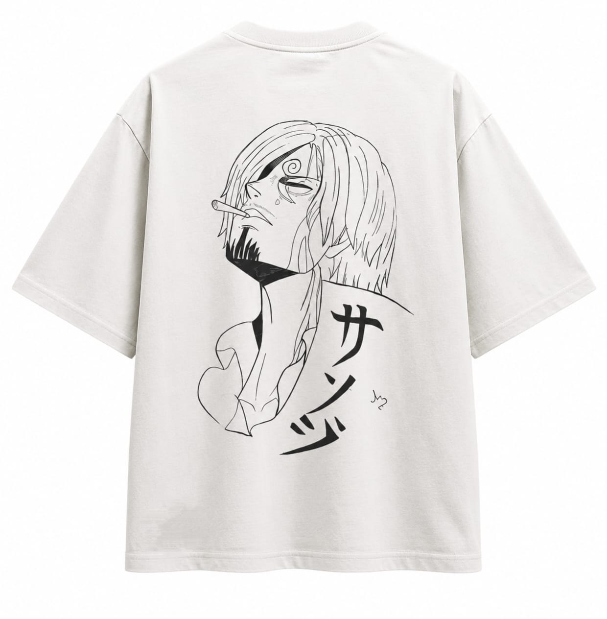 Ai Kanji oversized tee bold calligraphy back graphic streetwear